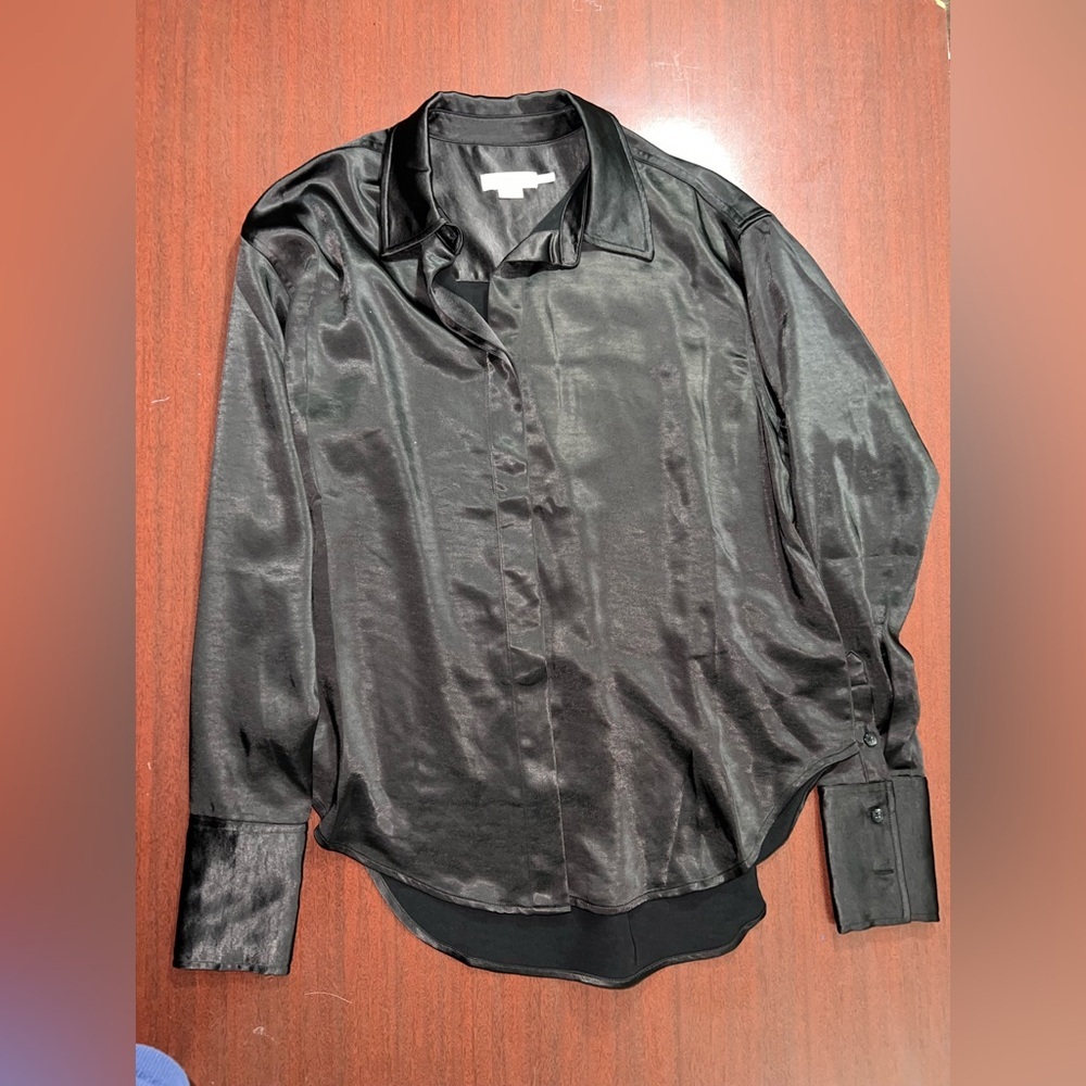 Good American Shiny Black Blouse - Picture 3 of 5
